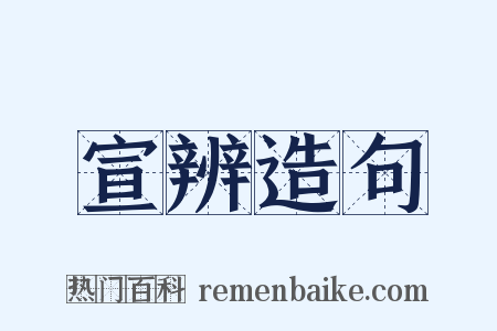 宣辨造句是什么意思的图片